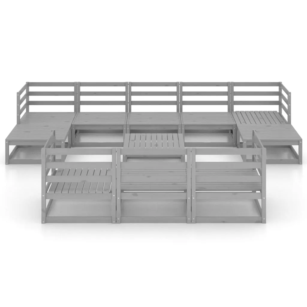 11 Piece Garden Lounge Set Solid Pinewood
