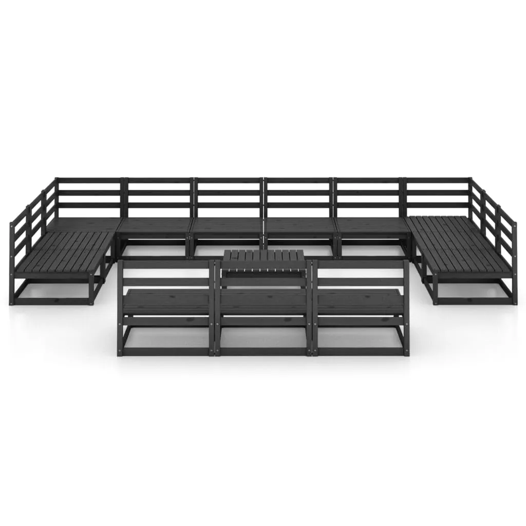 14 Piece Garden Lounge Set Solid Pinewood