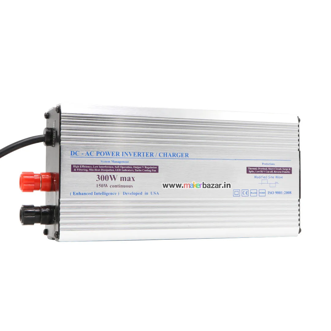 150Watt Continuous Power Inverter Charger 12VDC to 220VAC 300W Max