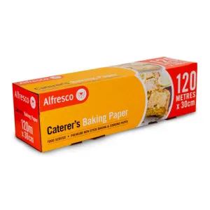 2 x Alfresco Caterer's Baking Paper Food Catering 30cm X 120M