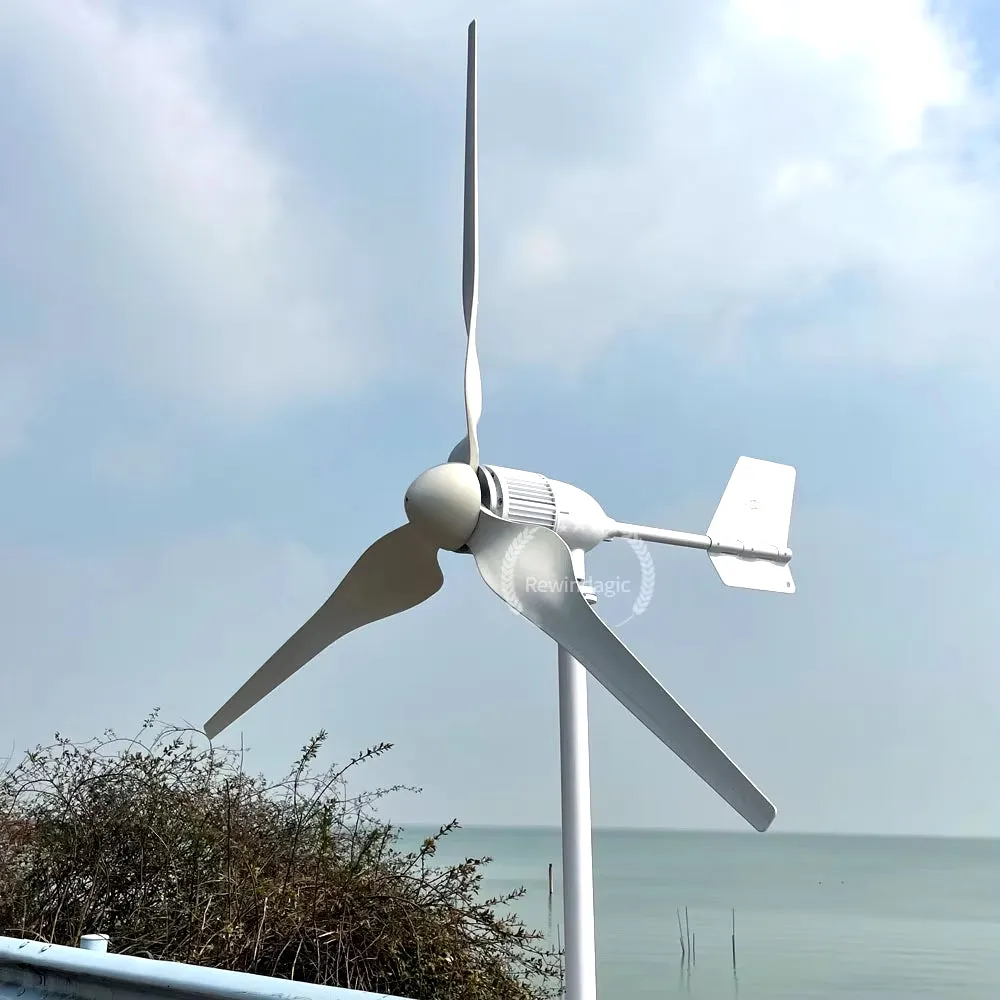 20000W Windmill Turbine 12V 24V 48V Generators Low Start Speed Free Alternative Energy 3Blades with Wind MPPT Hybrid Controller