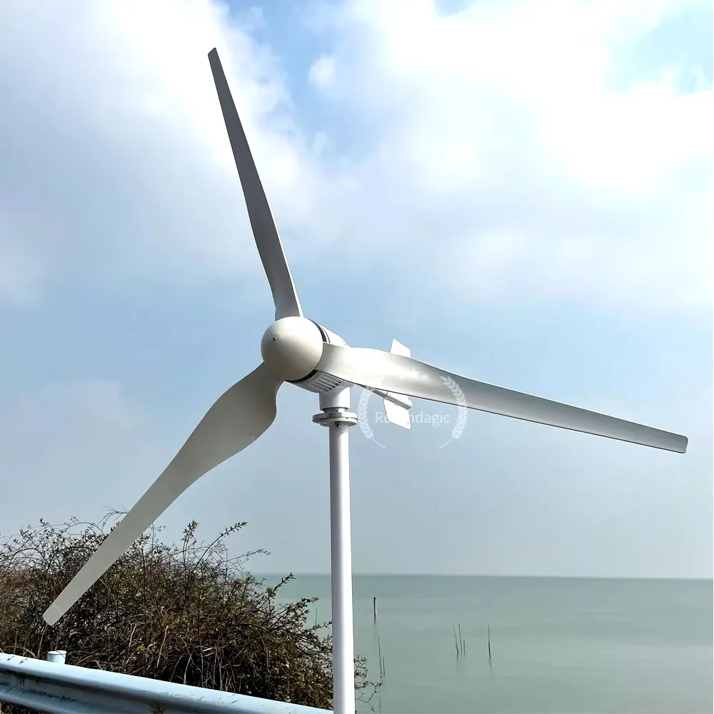 20000W Windmill Turbine 12V 24V 48V Generators Low Start Speed Free Alternative Energy 3Blades with Wind MPPT Hybrid Controller