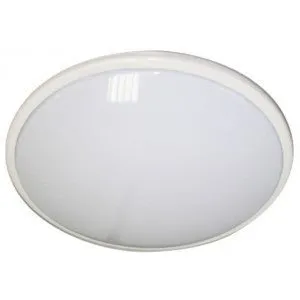 28 Watt 2D Round Luminaire, White Trim with Opal Diffuser