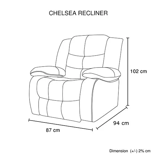 3-2-1 Seater Recliner Sofa | Finest Black Leatherette | Feature Console | LED Light | Ultra Cushioned