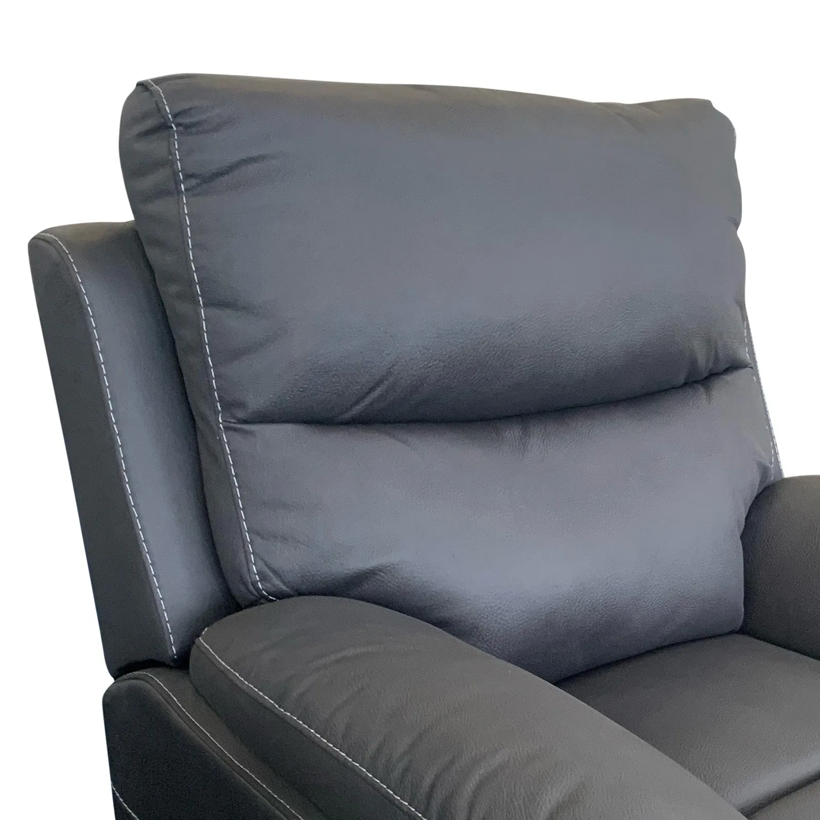 3R Finest Fabric Electric Recliner - Charcoal, Multi-Position, Ultra Cushioned, USB Outlets