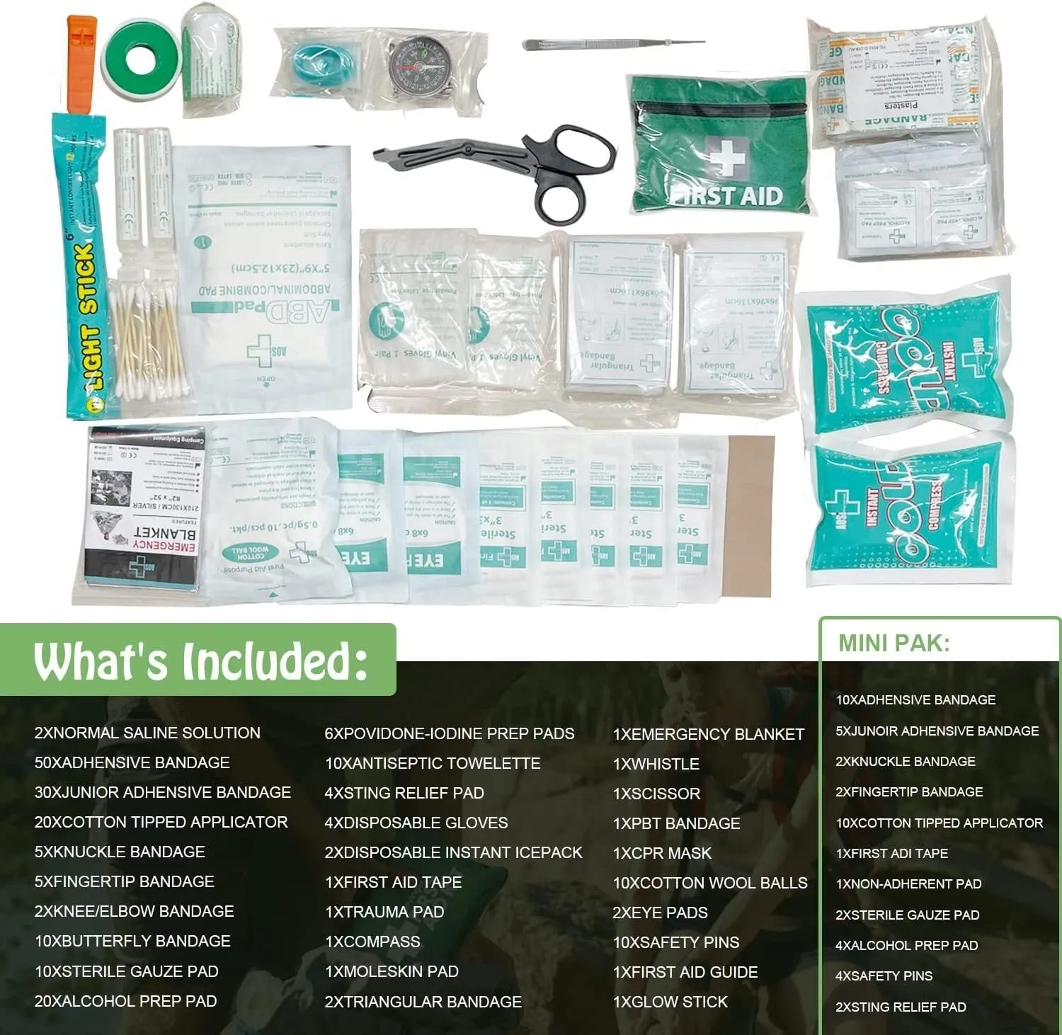 3x 258pcs Premium First Aid Kit Medical Travel Set | Emergency Family Safety