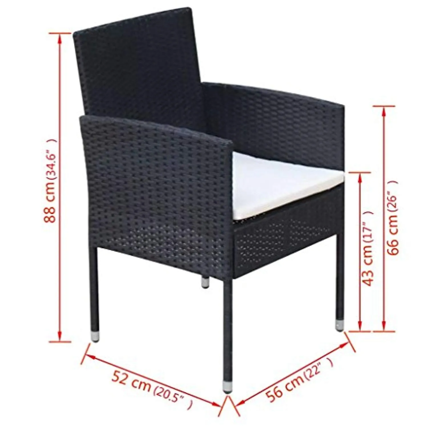 9 Piece Outdoor Dining Set with Cushions, 1 Table and 8 Chairs, 8 Cushions
