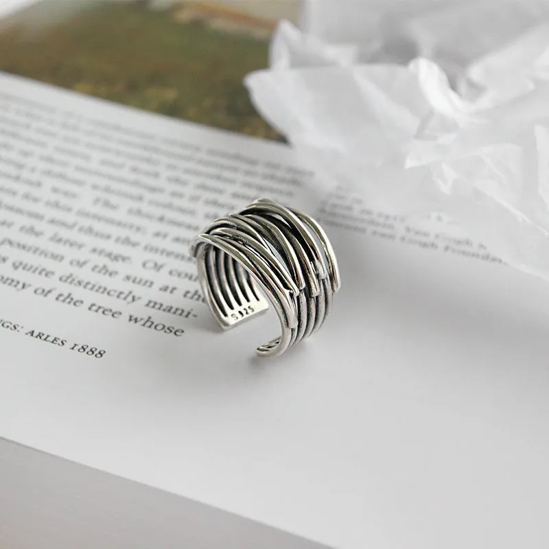 Adjustable Silver-Plated Ring