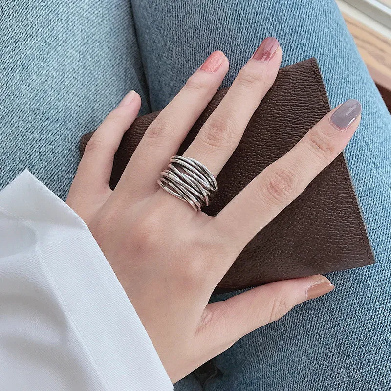 Adjustable Silver-Plated Ring