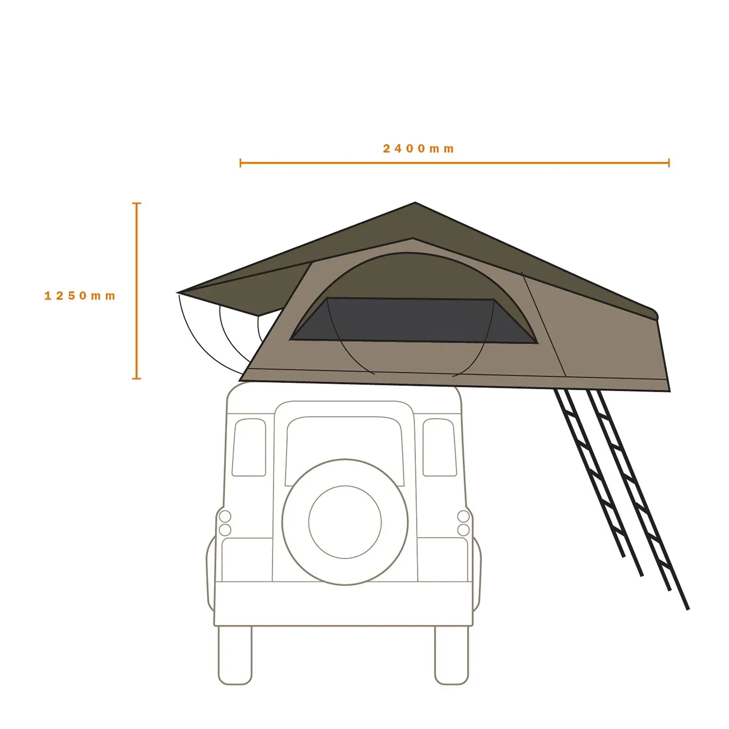 Base Camp 2200 Roof Tent with Annex - Darche - T050801636