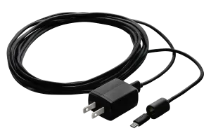 Black Power Adapter for Wire-Free Cameras with Weatherproof Cover