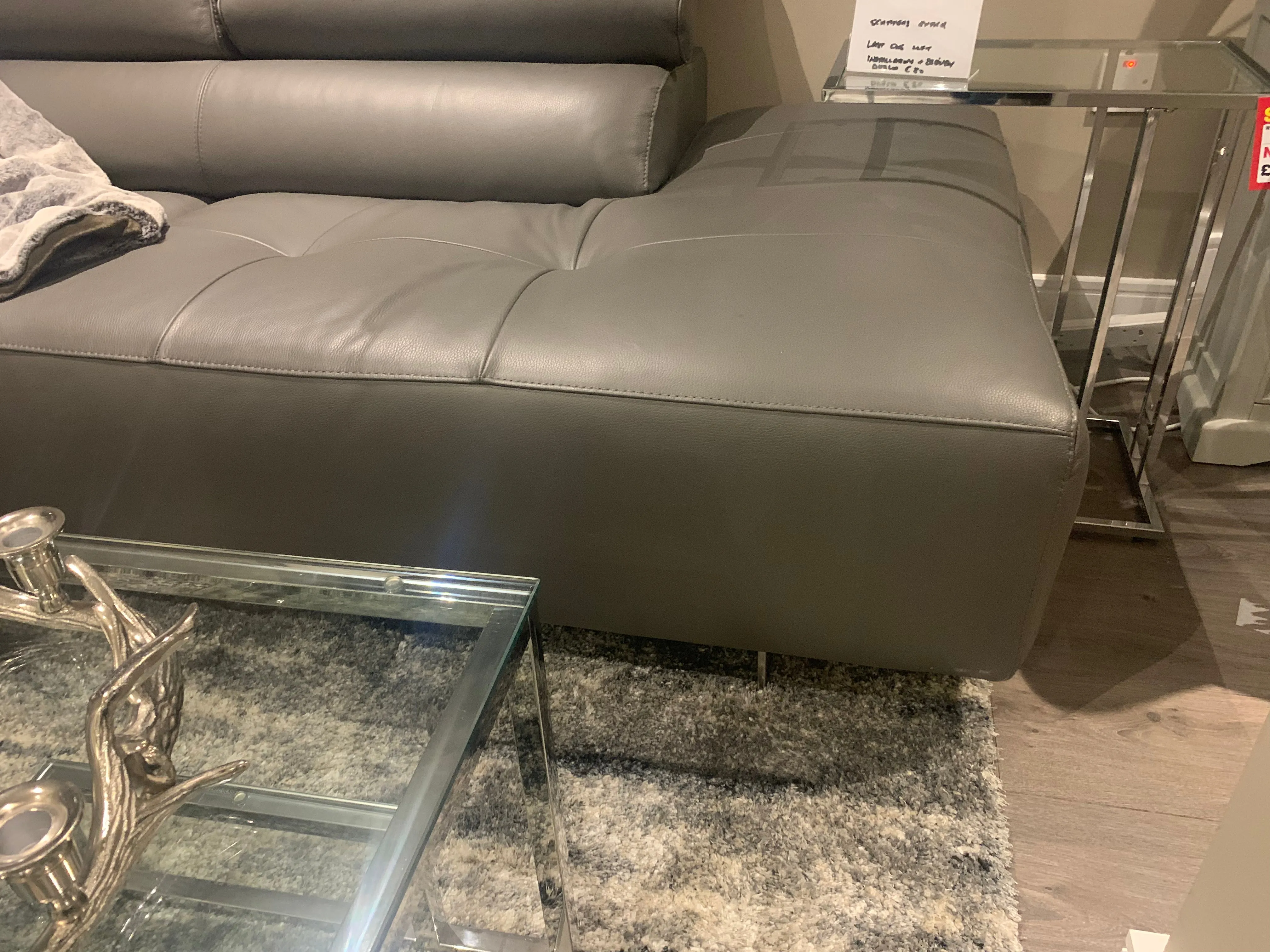 Blossom finest leather sofa deal with recliner reduced save €1000 today