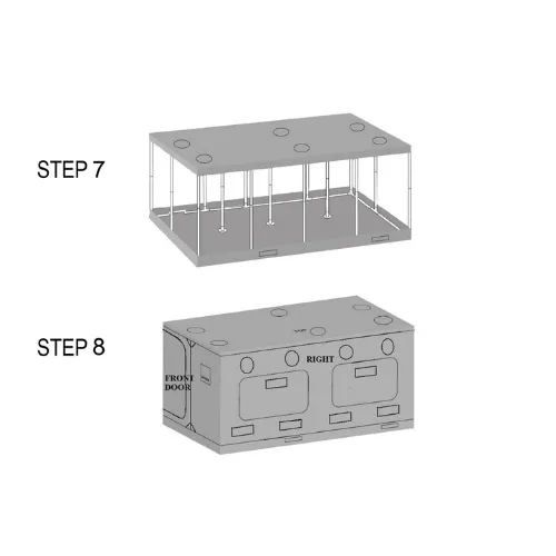 BudBox Pro Titan 6 Silver 600x300x220cm (20'x10'x7'4")