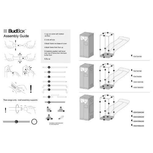 BudBox Pro Titan 6 Silver 600x300x220cm (20'x10'x7'4")