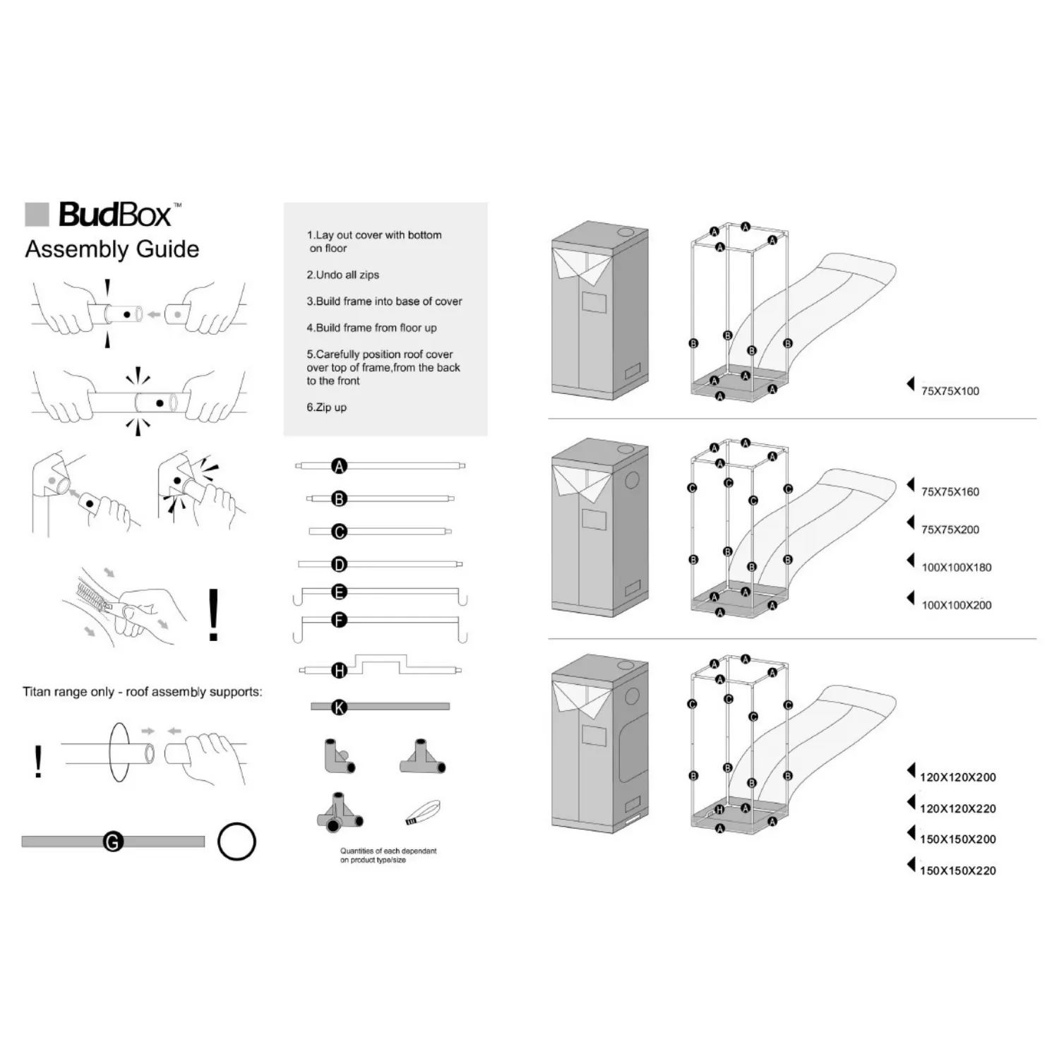 BudBox Pro XL Plus Silver 150x150x200cm (5'x5'x6'6")