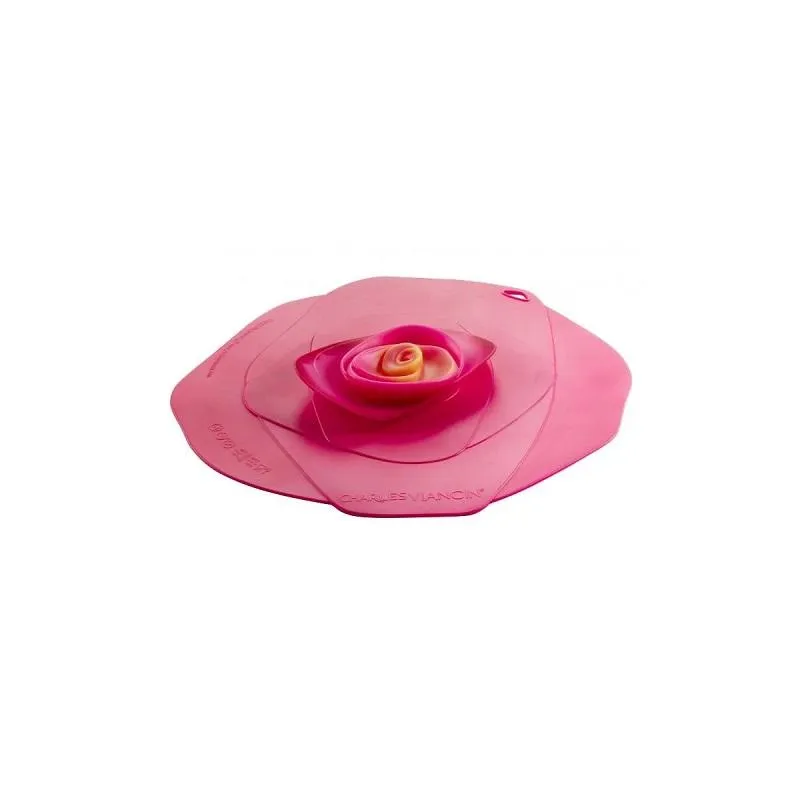 Charles Viancin 8" Silicone Fuschia Rose Lid