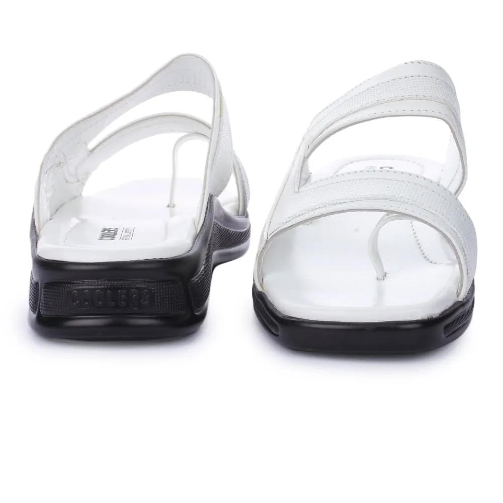 Coolers Casual White Slippers For Men 2050-01 By Liberty