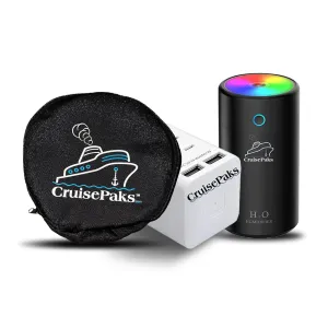 Cruise Essentials Mini Humidifier Wall plug Round Bag Bundle