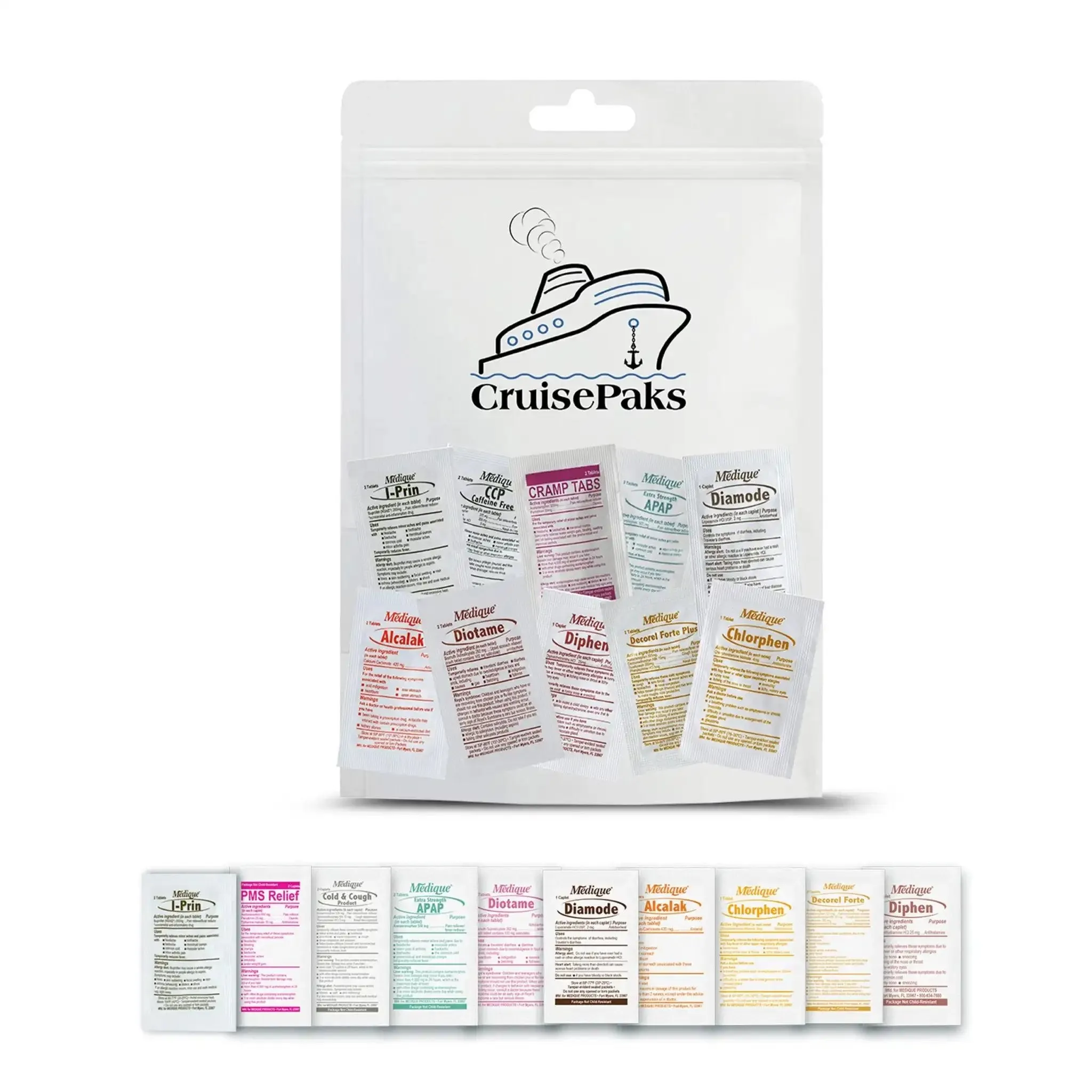Cruise Essentials On-The-Go Refill Kit | Basic | Medicine