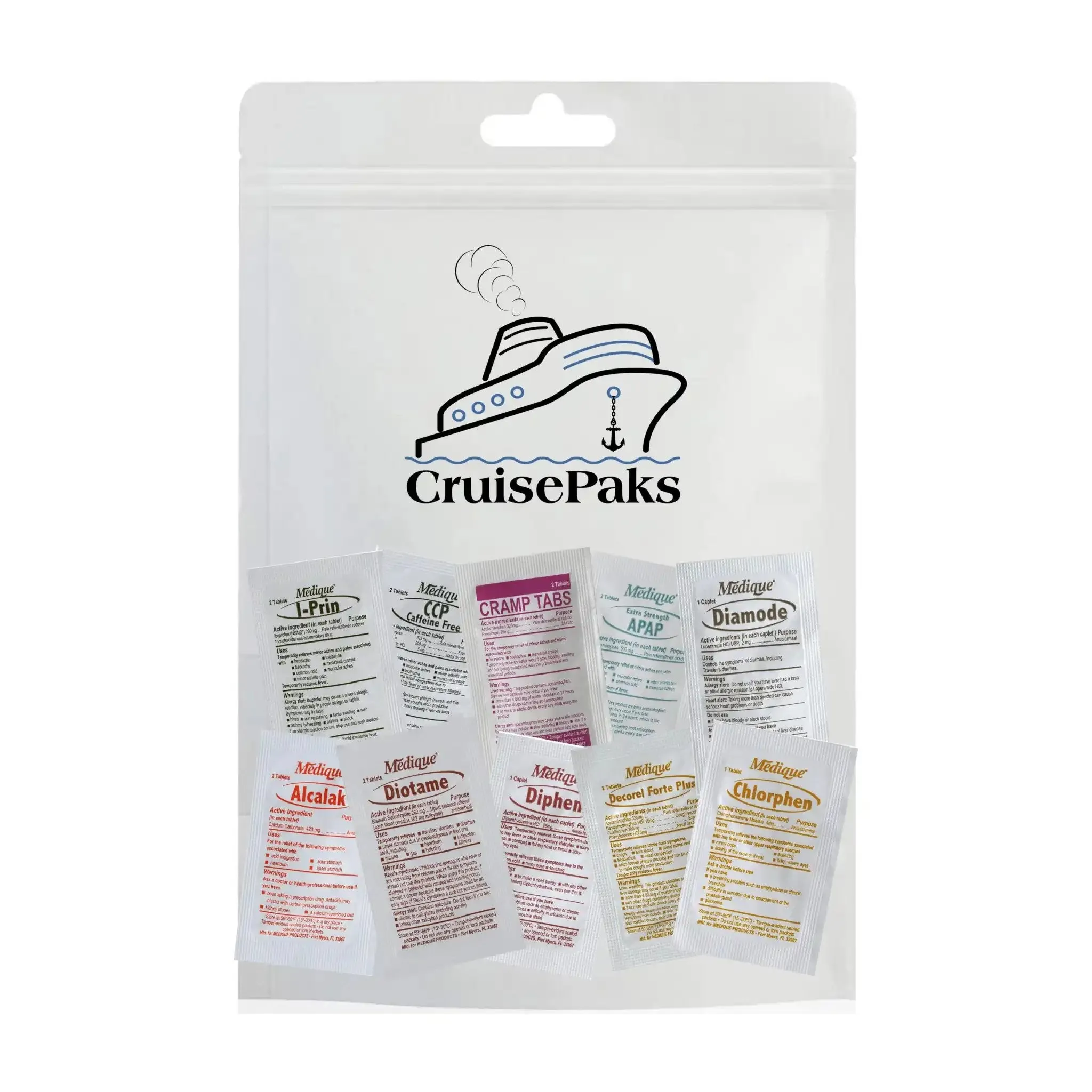 Cruise Essentials On-The-Go Refill Kit | Basic | Medicine