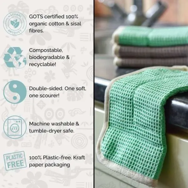 Dish cloth (organic sisal/cotton)