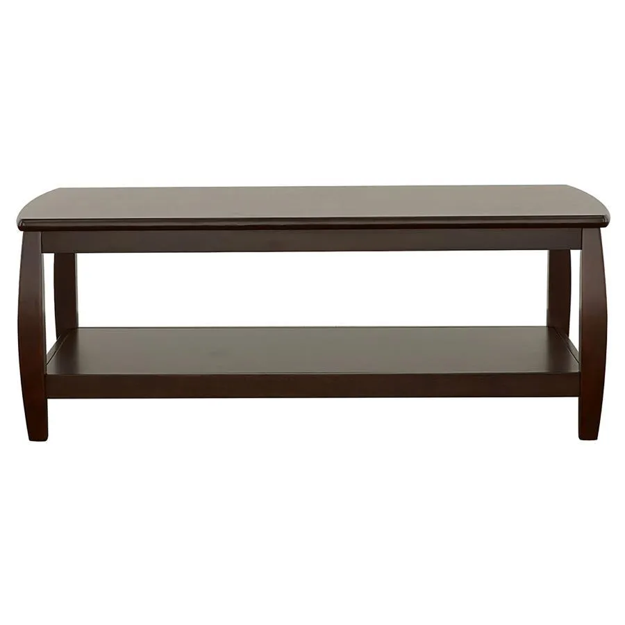 Dixon - 1-Shelf Rectangular Wood Coffee Table Espresso - Cappuccino