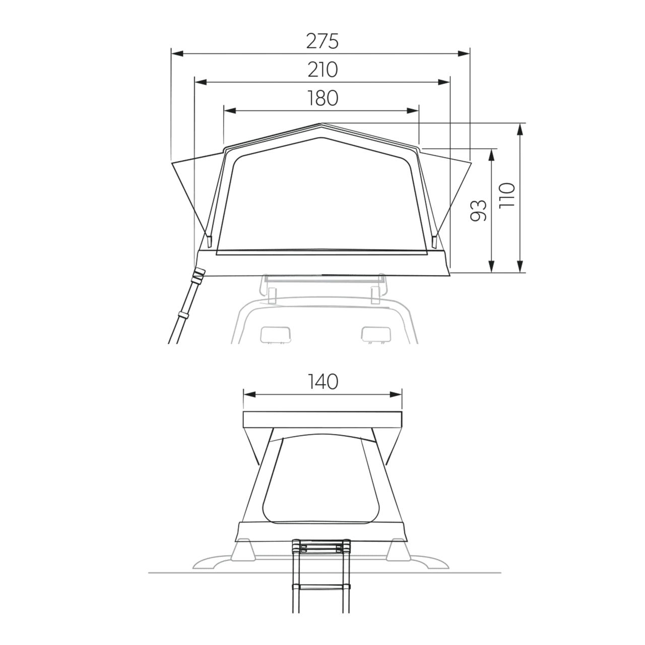 DOMETIC | Inflatable Rooftop Tent (TRT 140 AIR)