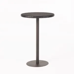 Domicca Outdoor 26 Inch Multi-brown Wicker Round Bar Table