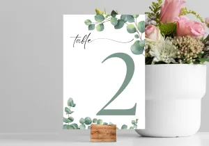 Eucalyptus Foliage Table Numbers