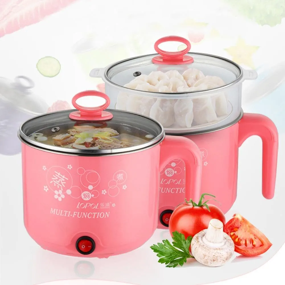 G R 1.5 Litre Electric Cooker | Travel Cooker | Stainless Steel Lid | Cool Touch Handles | Detachable Power Cord - Multicolor