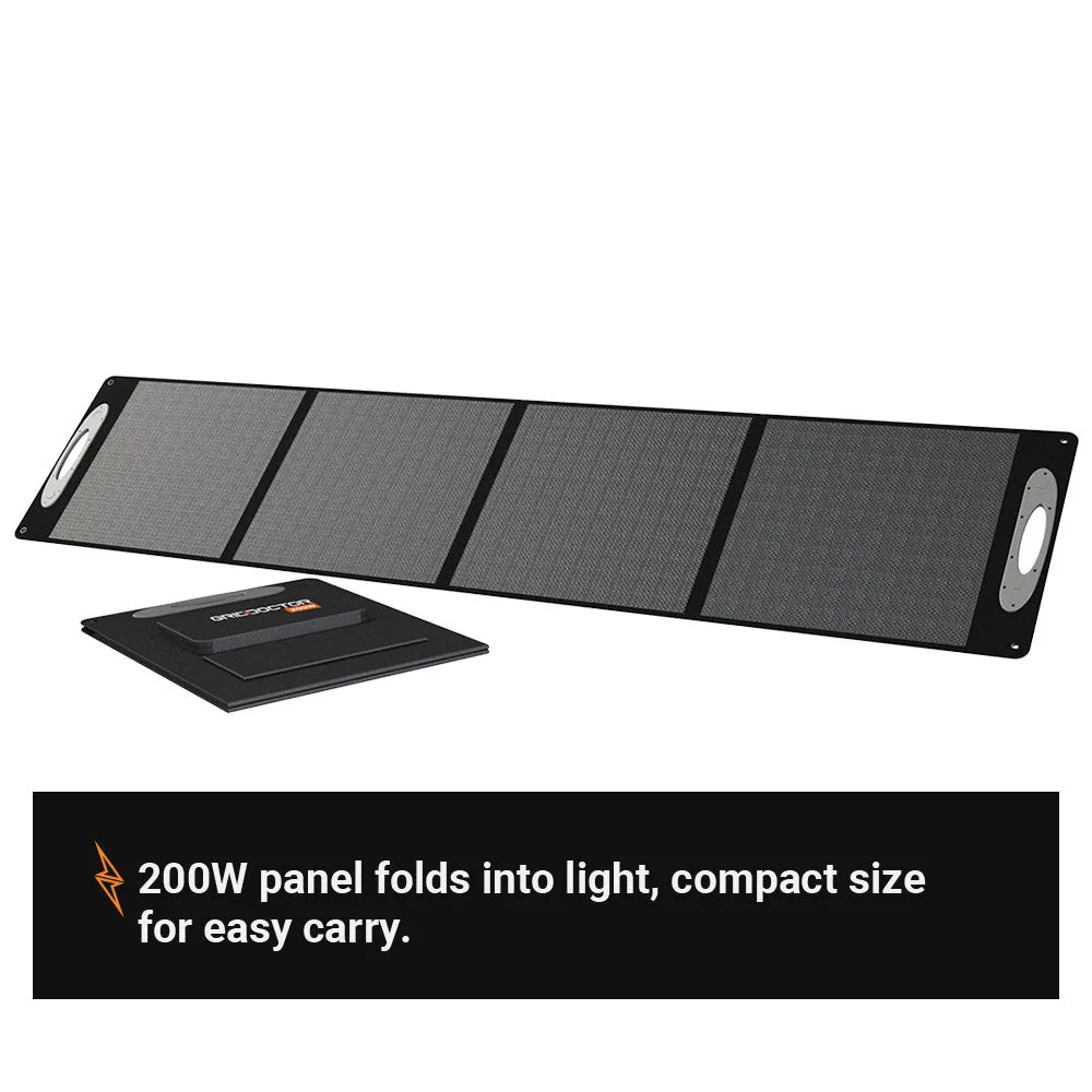 Grid Doctor 3300 Solar Generator System (200W Panel Included) - 3300W Battery Backup (Expandable to 16,384 W)