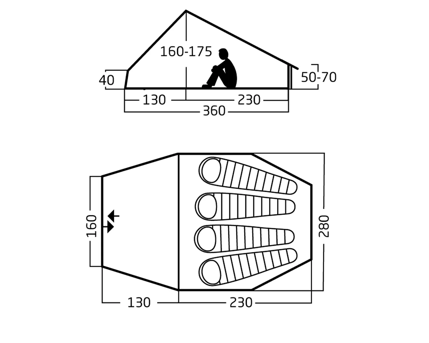 Jarnvid 8 m² technical cotton tent - 8 m² - Sandshell