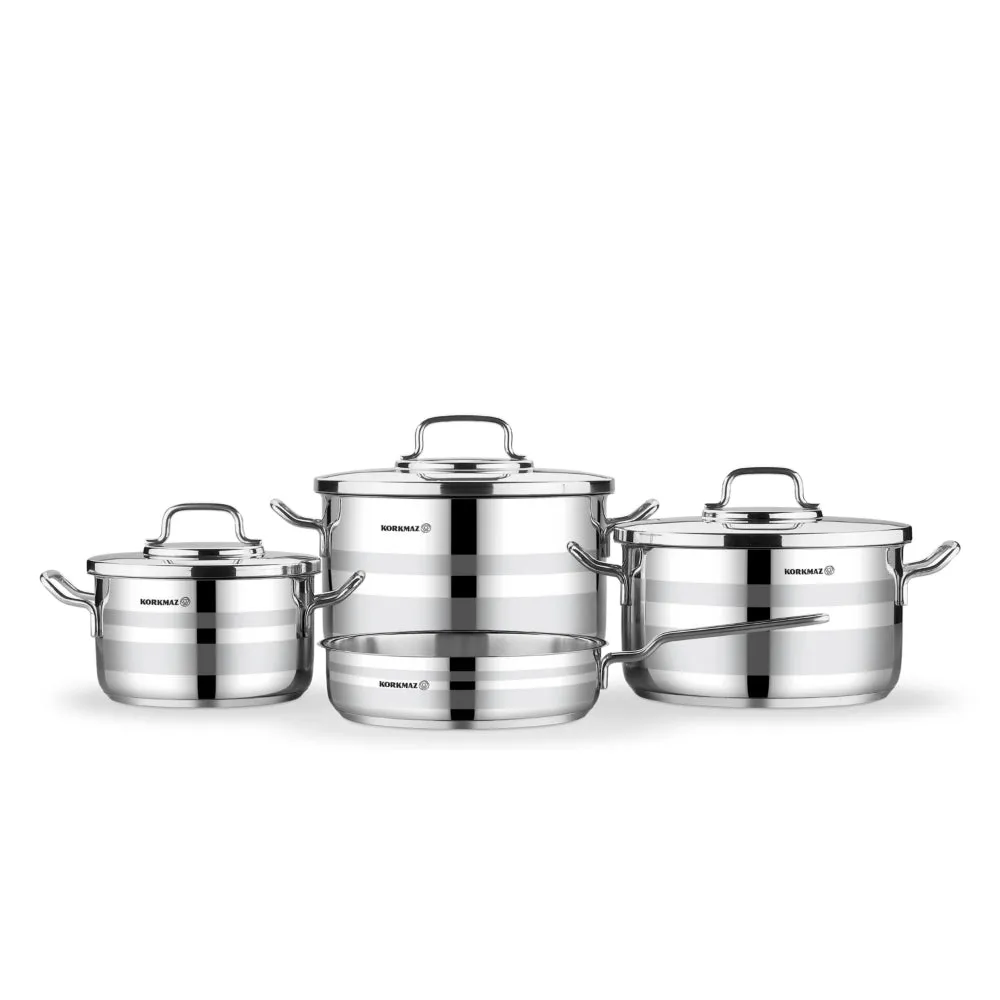 Korkmaz Astron 7 pcs Induction Base Cookware Set