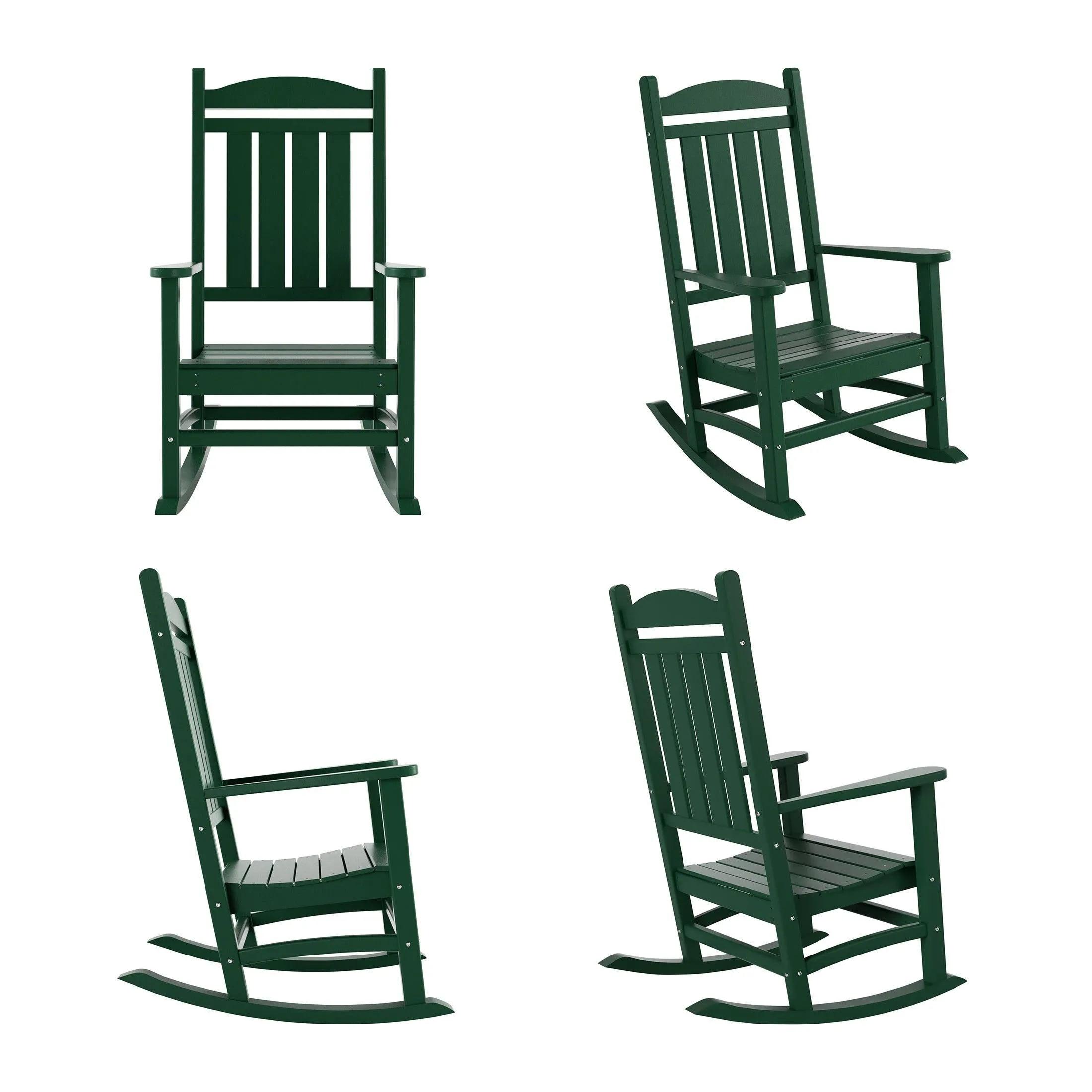 Lakehouse Classic Plastic Porch Rocking Chairs (Set of 4)
