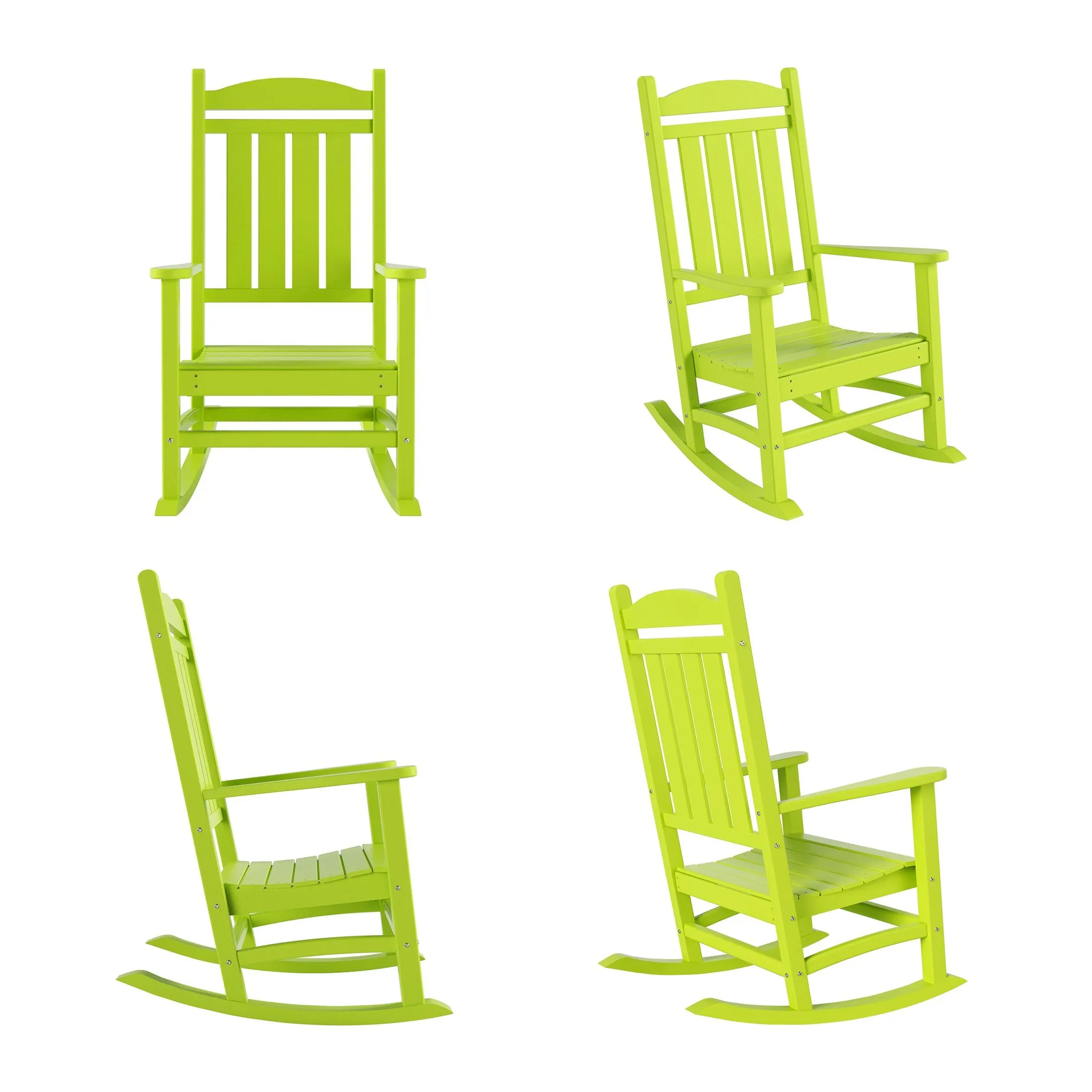 Lakehouse Classic Plastic Porch Rocking Chairs (Set of 4)