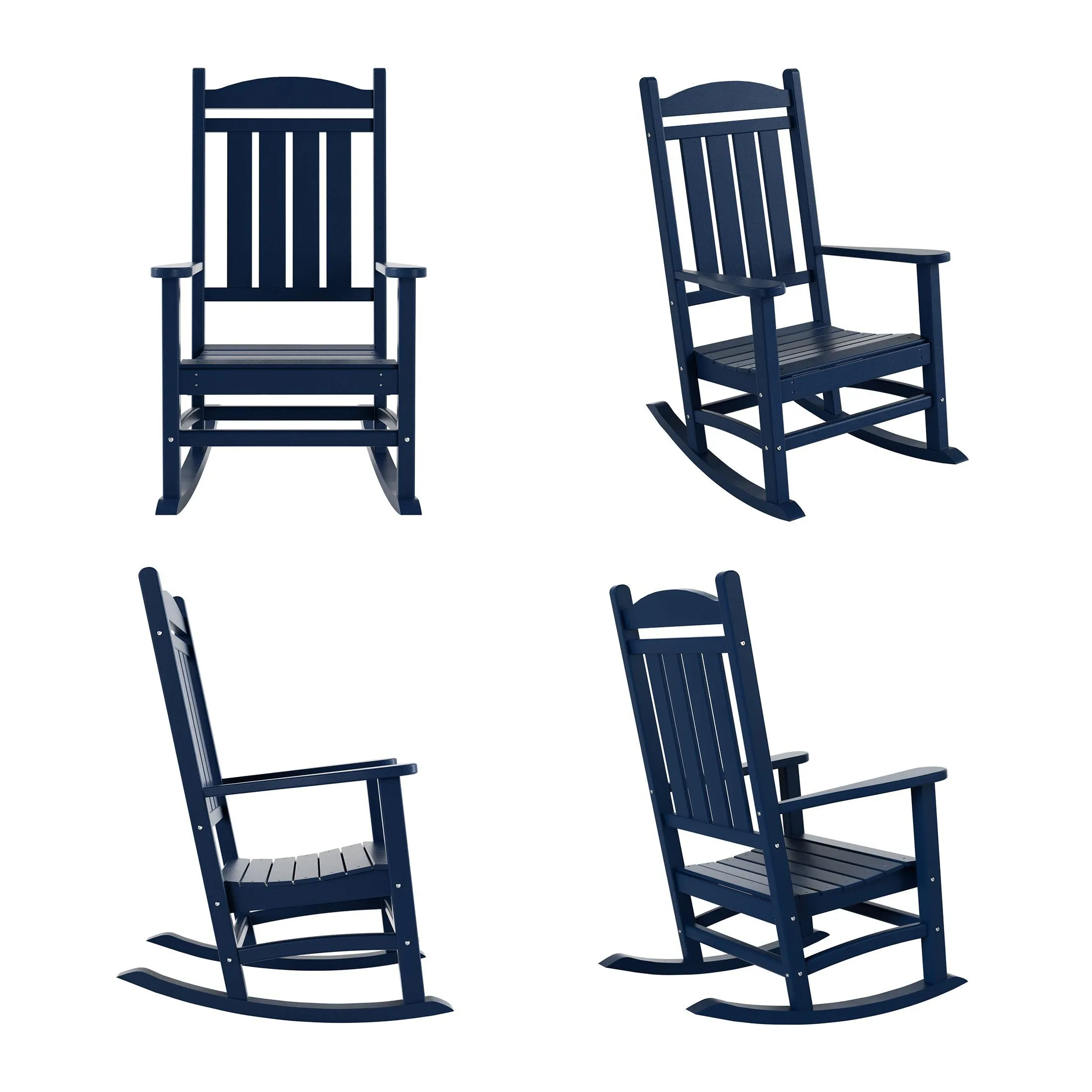 Lakehouse Classic Plastic Porch Rocking Chairs (Set of 4)