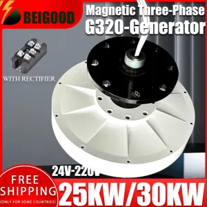 Low Star Speed 25KW 30KW 220V Coreless Rare Earth Permanent Magnet Generator Alternator Maglev DIY Wind Turbine with Rectifier