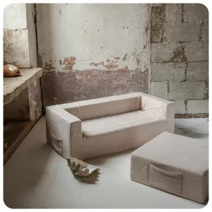 Maison Baba Baba Washed Linen Sofa Pale Pink