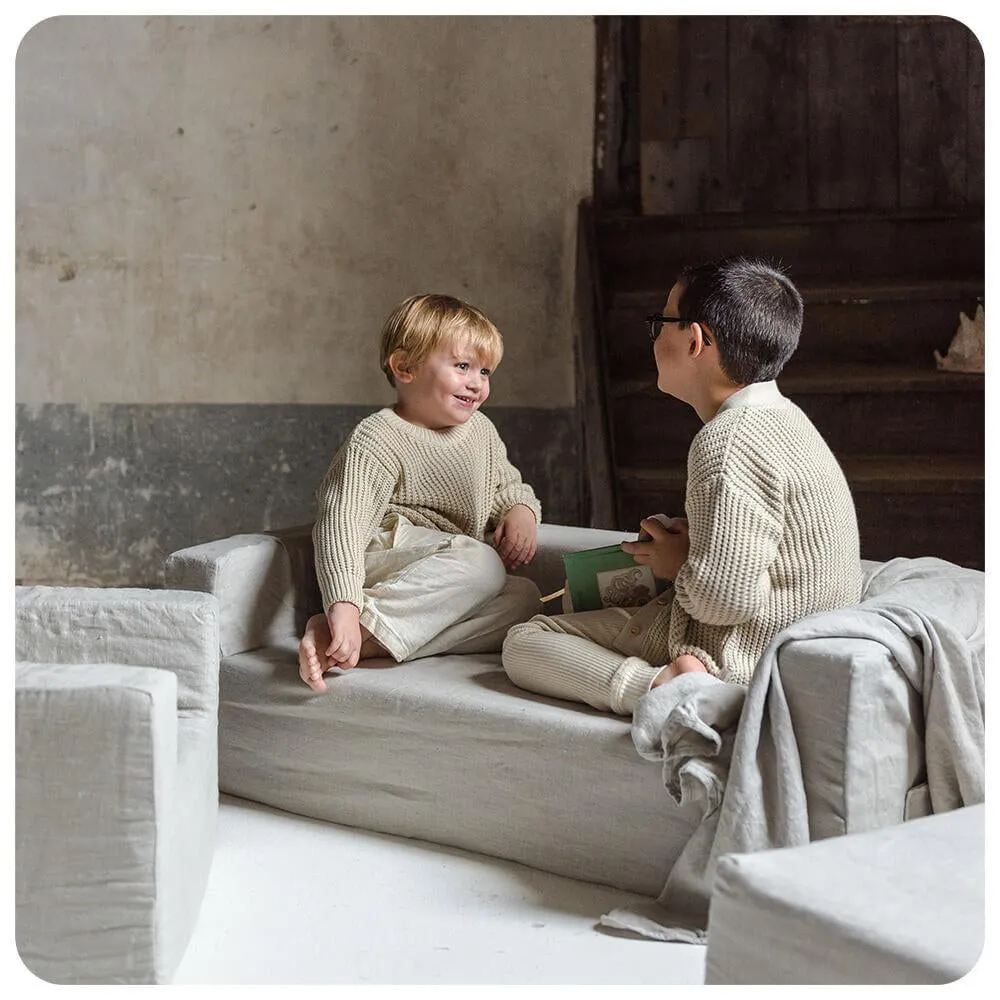 Maison Baba Baba Washed Linen Sofa Pale Pink