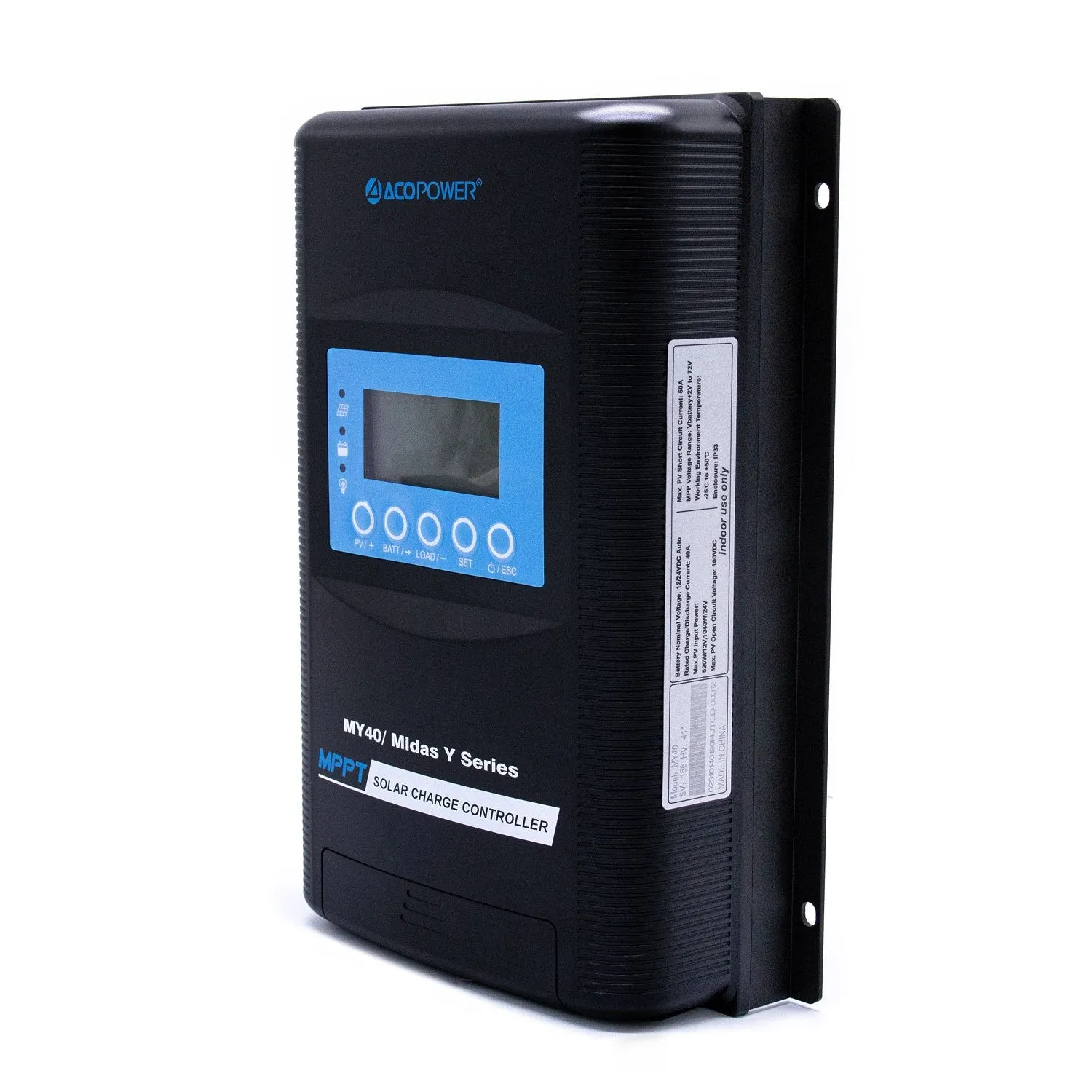 Midas 40A MPPT Solar Charge Controller (New Arrival 2020) by ACOPOWER