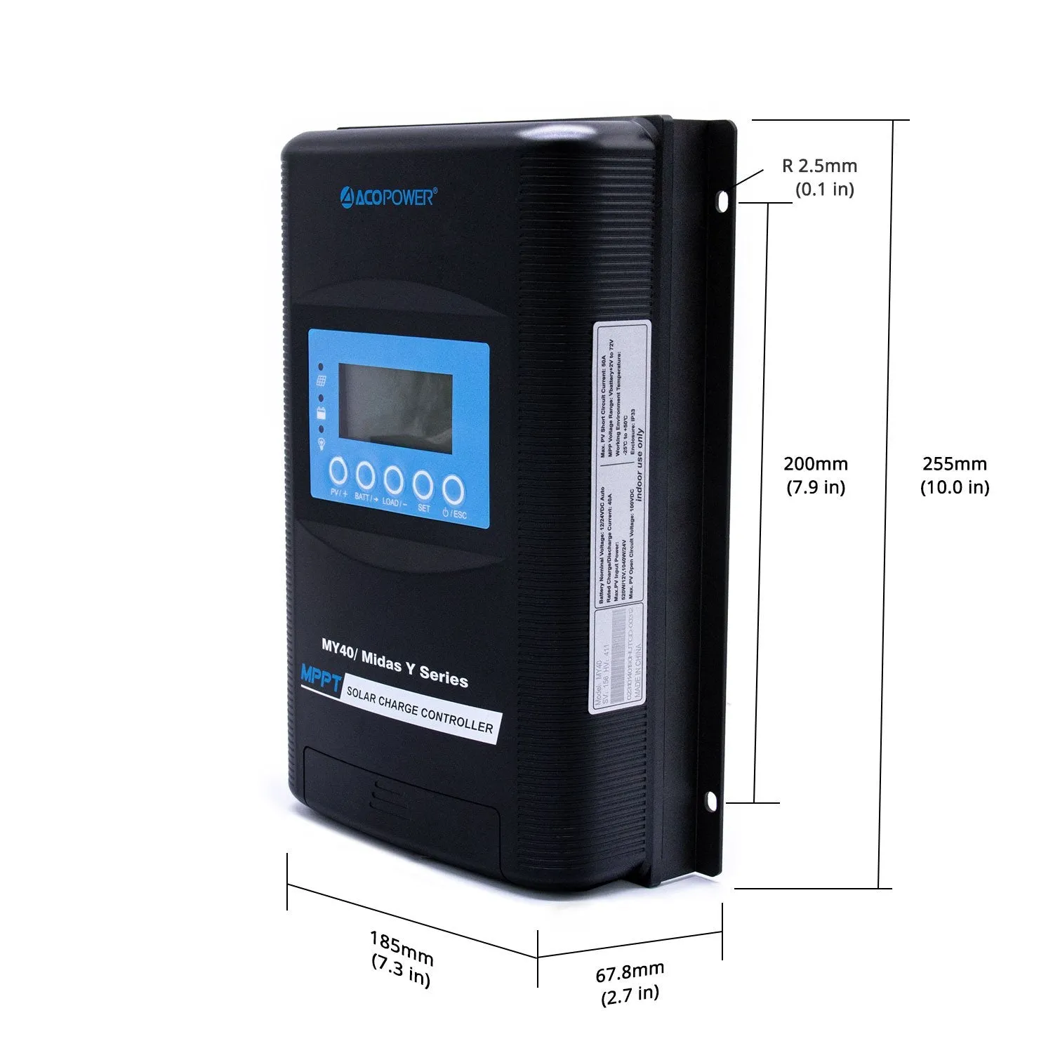 Midas 40A MPPT Solar Charge Controller (New Arrival 2020) by ACOPOWER
