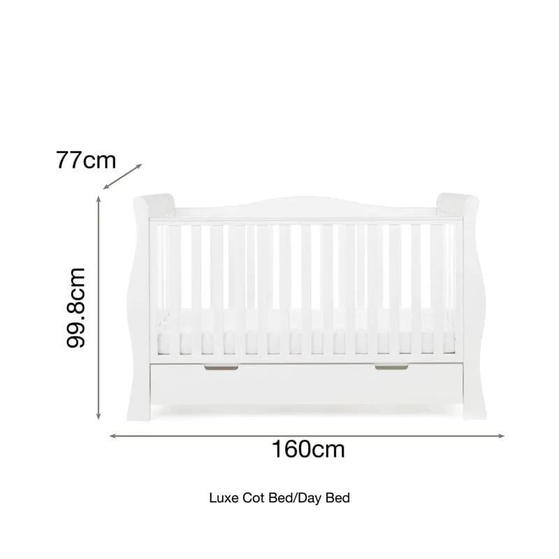 Obaby Stamford Luxe Sleigh Cot Bed - Direct Delivery