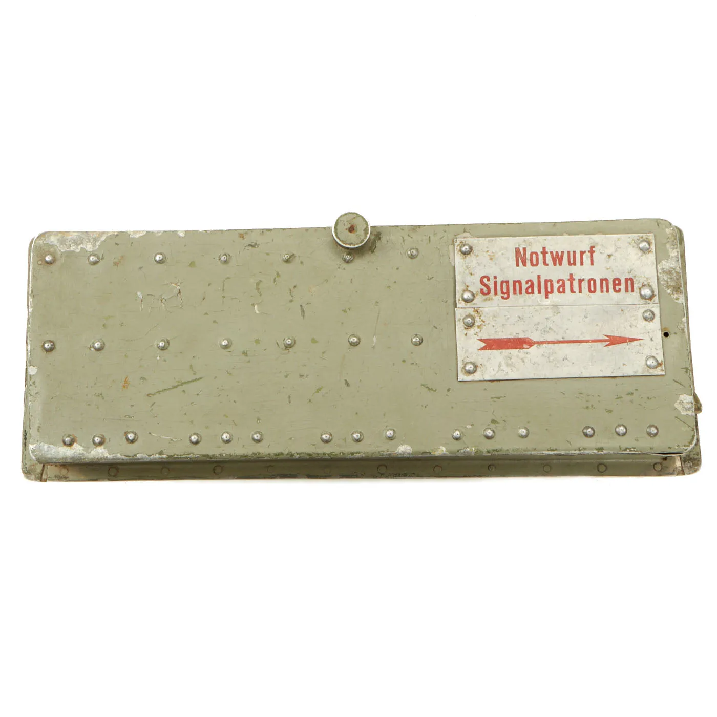 Original German WWII Luftwaffe Aircraft Emergency Flare Signal Cartridge Aluminum Dispenser - Notwurf Signalpatronen