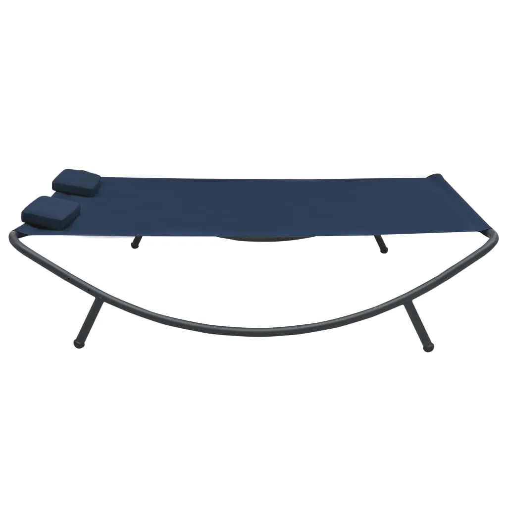 Outdoor Lounge Bed Fabric Blue