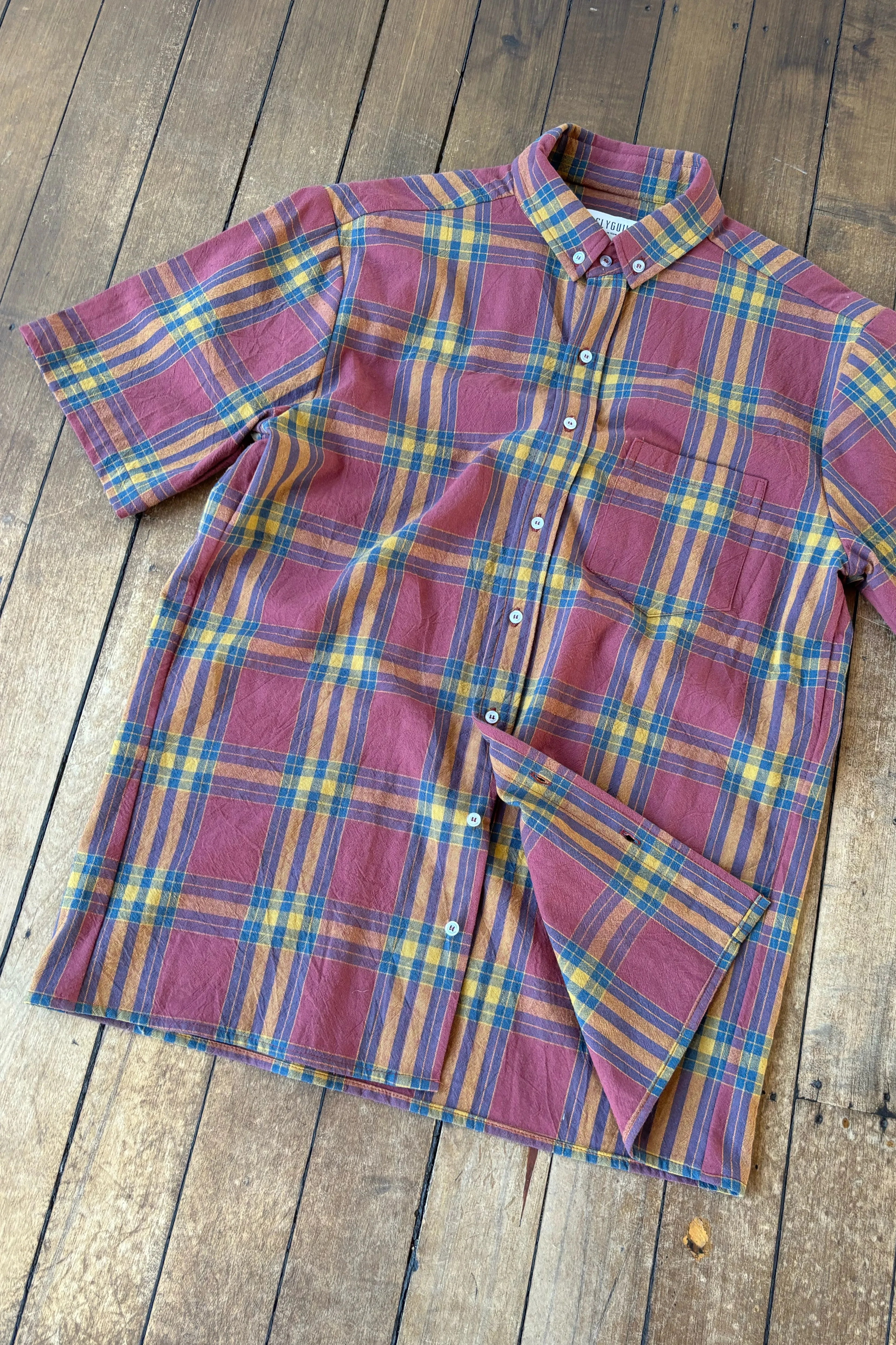 Outer Banks SS Check Shirt - Red Check