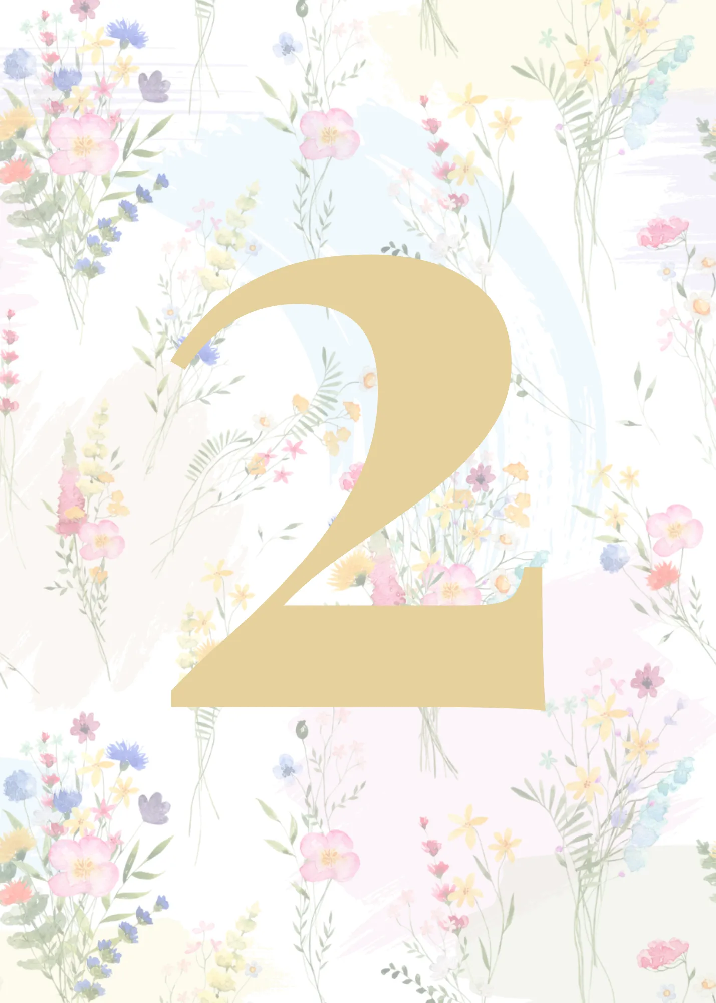 Pastels Table Numbers