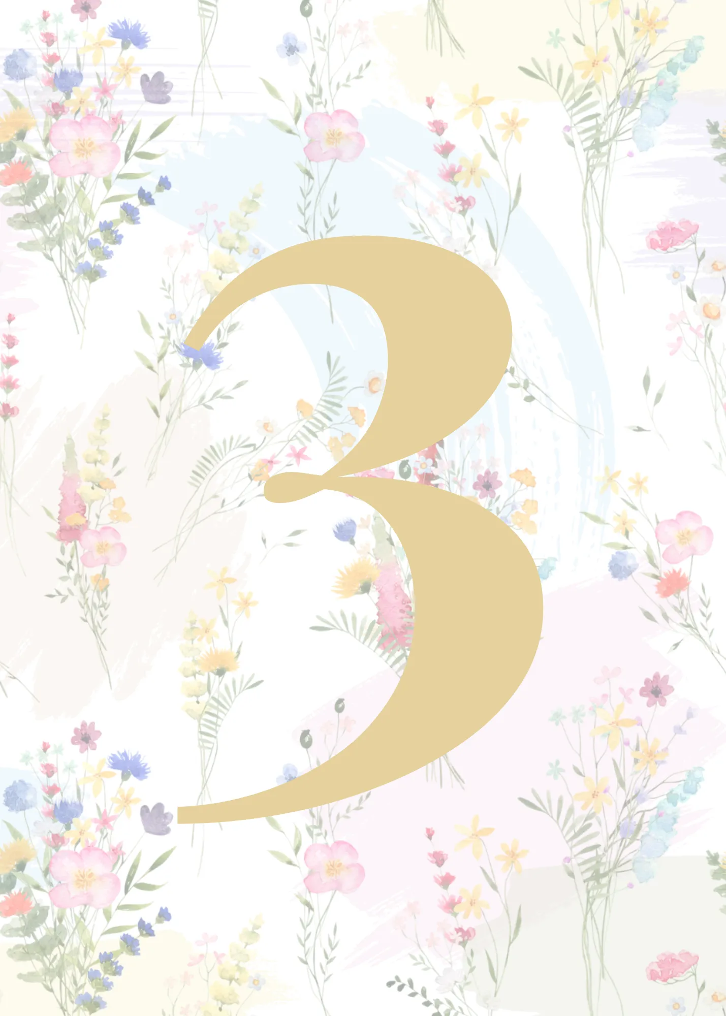 Pastels Table Numbers