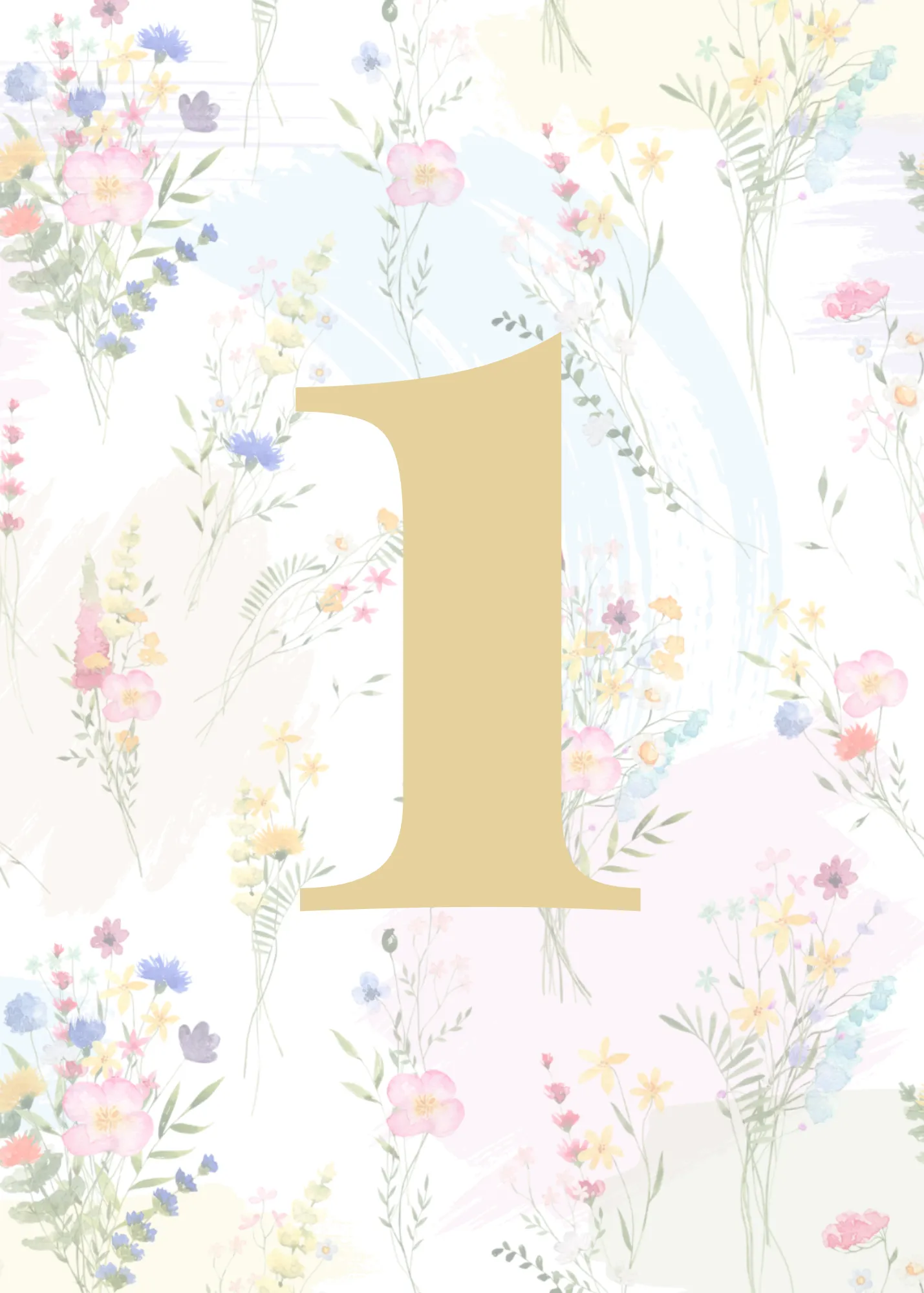 Pastels Table Numbers