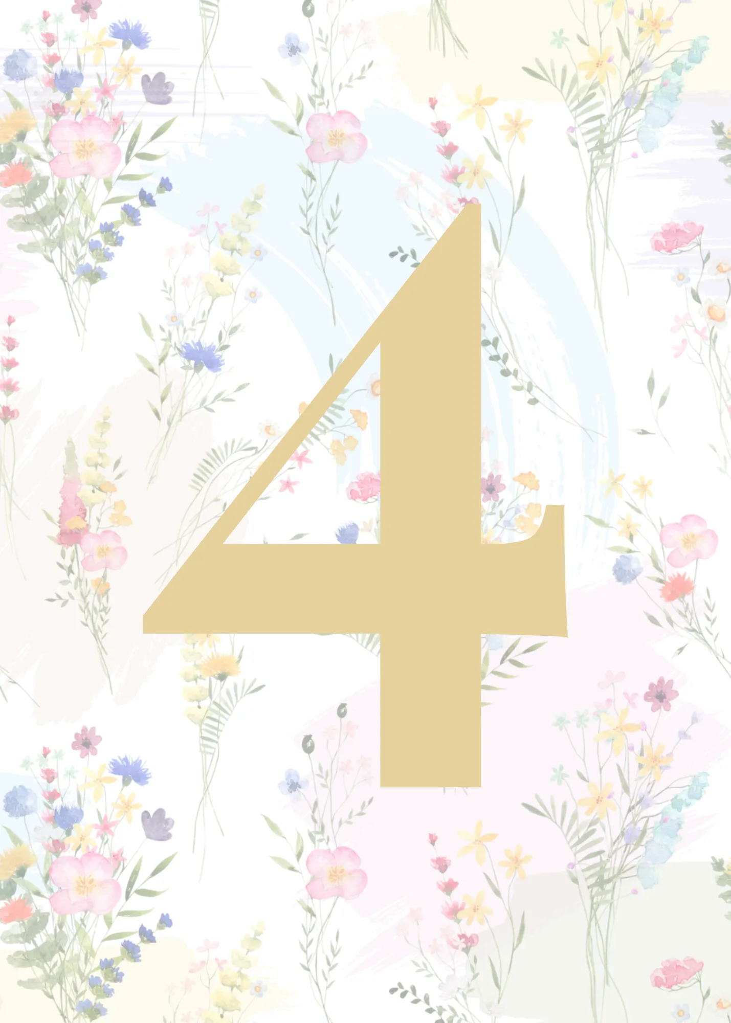 Pastels Table Numbers