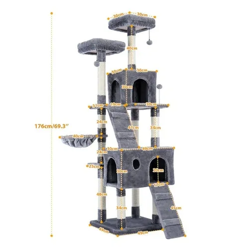 Pet Cats Tree House Condo Perch Entertainment Playground Stable